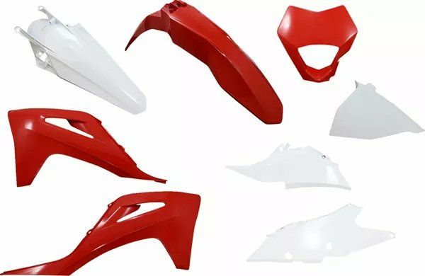 Full Body Replacement Plastic Kit Red, White-0