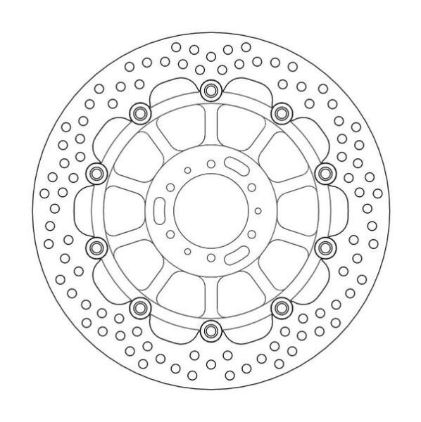 Halo Series Floating Rotor Black, Stainless Steel