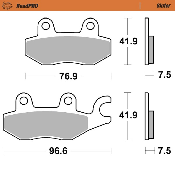 Roadpro Sinder Brake Pad Front