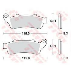 Placute frana fata TRW Organice HONDA NT 650 V '02-'05/VFR 800 '98-'05/XL 1000 V '99-'03 /STX 1300 '02-'08/GL 1800 '01-'16/VTX 1800 '01-'08 /KAWASAKI NINJA / VULCAN 650 '17 -