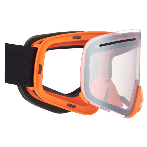 Ochelari Snowmobil AMOQ Vision Vent + lentila magnetica Black-Orange - Silver Mirror-0