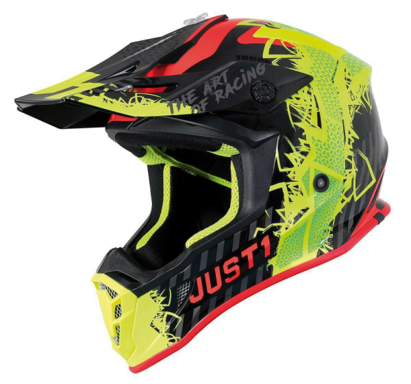 Casca JUST1 J38 Mask Fluo Yellow/Red/Black-0