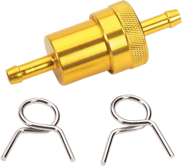 Anodized Aluminum Fuel Filter Gold 