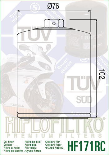 Filtru ulei HARLEY DAVIDSON FLHT ELECTRA GLIDE Hiflofiltro HF171CRC-0