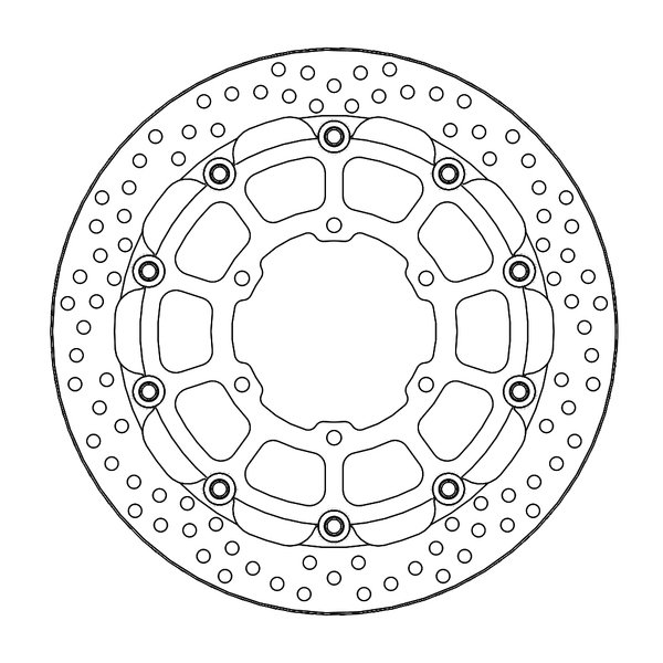 Halo Series Floating Rotor Black, Stainless Steel