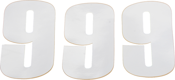 MOOSE RACING Vinyl Race Numbers White -0