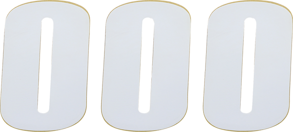 MOOSE RACING Vinyl Race Numbers White -0