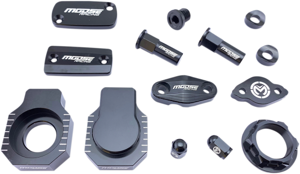 MOOSE RACING Bling Pack Kit Black, Anodized 