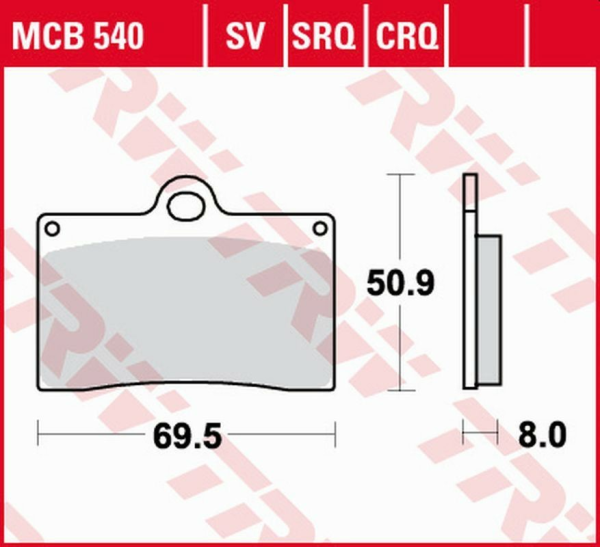 Placute frana fata TRW Sinterizate STREET APRILIA RS4 125 '11 -'16/DUCATI MONSTER 600 '94 -'98/KTM DUKE 620 '94 -'98/MOTO GUZZI CALIFORNIA 1100 '98 -'05/V11 '97 - '01/YAMAHA TZR 125 '91 -'95/SZR 660 '95 -'98