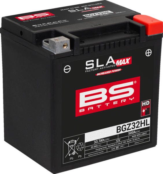 Sla Max Factory- Activated Agm Maintenance-free Battery Black 