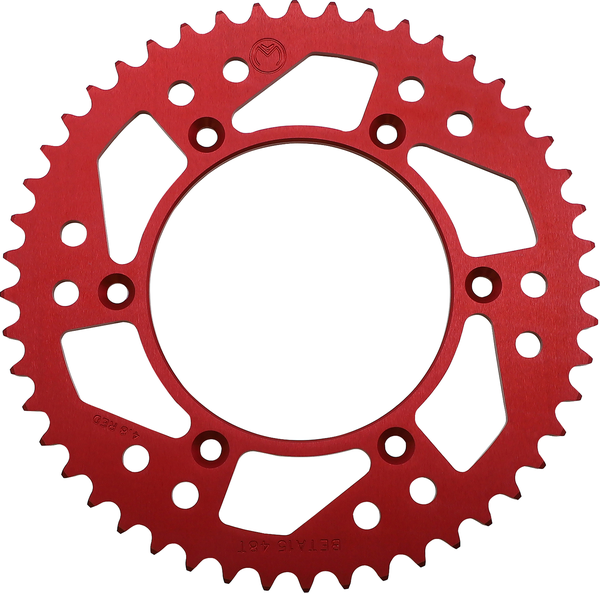 MOOSE RACING Rear Aluminum Sprocket Red -0