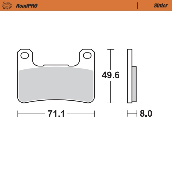 Roadpro Sinder Brake Pad Front