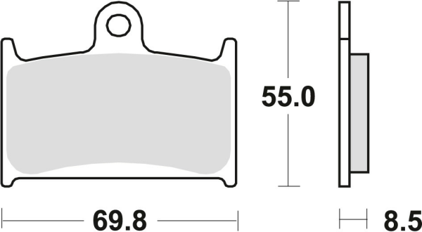 Placute frana fata TRW Sinterizate STREET SUZUKI GSXR 750 '88-'93/GSXR 1100 '89-'92/TRIUMPH DAYTONA 955 '96-'06/SPEED TRIPLE 955 '99-'04/DAYTONA 1200 '95-'97/TROPHY 1200 '94-'03