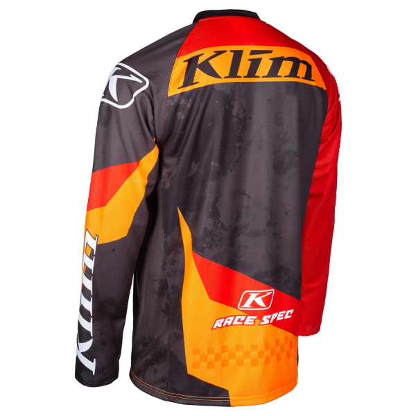 Tricou Snowmobil Klim Revolt Black - Fiery Red-12