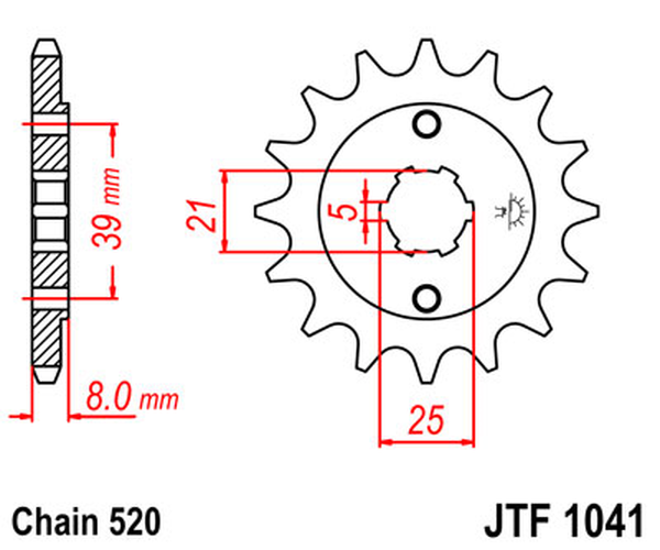 JT SPROCKETS Front Sprocket Natural -0