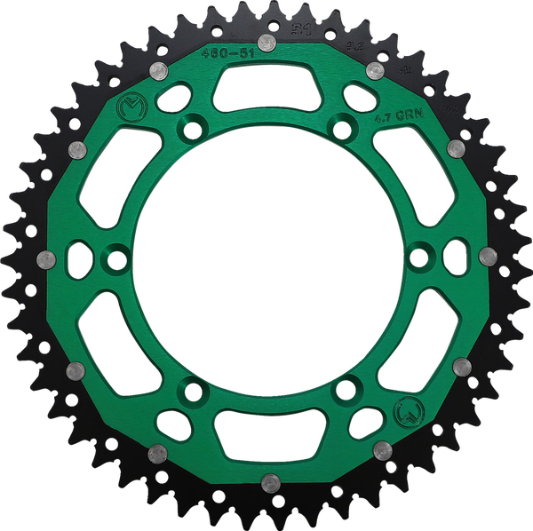 MOOSE RACING Dual Sprocket Green 