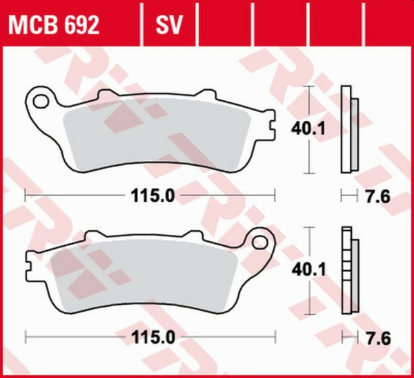 Placute frana fata TRW Sinterizate STREET HONDA ST 1100 PAN EUROPEAN '96 -'02/ NTV / NX 650 '88 -'97/ SUZUKI AN 650 BURGMAN '04 -'19