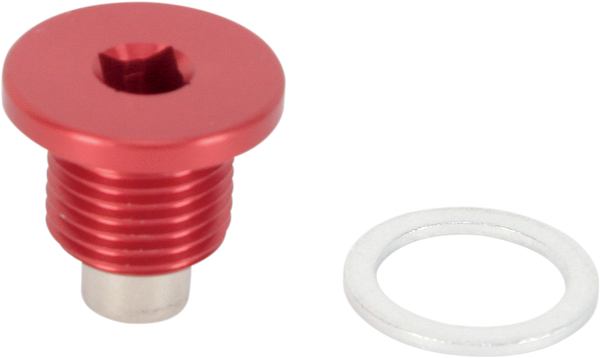 MOOSE RACING Magnetic Drain Plug Red 