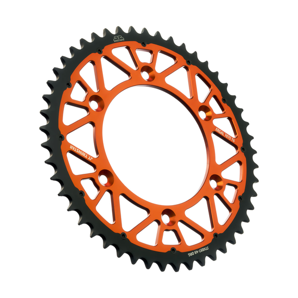 JT SPROCKETS Twinstar Steel-aluminum Hybrid Sprocket Black, Orange 