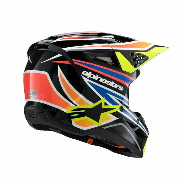 Alpinestars Youth S-m3 Wurx Helmet Black, Blue, Yellow -2