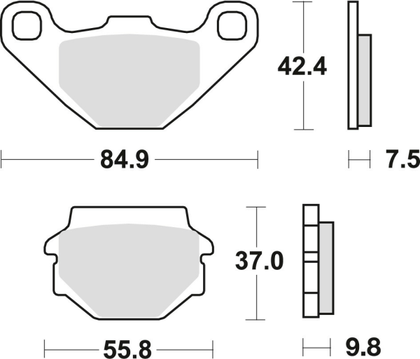 Placute frana fata/spate TRW Sinterizate OFFROAD APRILIA PEGASO 650 '91-'00/ KAWASAKI KLR 250 '84-'05/ GPZ 500 '88-'04/ KLE 500 '91-'07/ KL / KLR 600/650 '84-'04