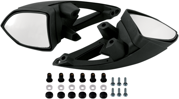 Windshield Mirror Set Black