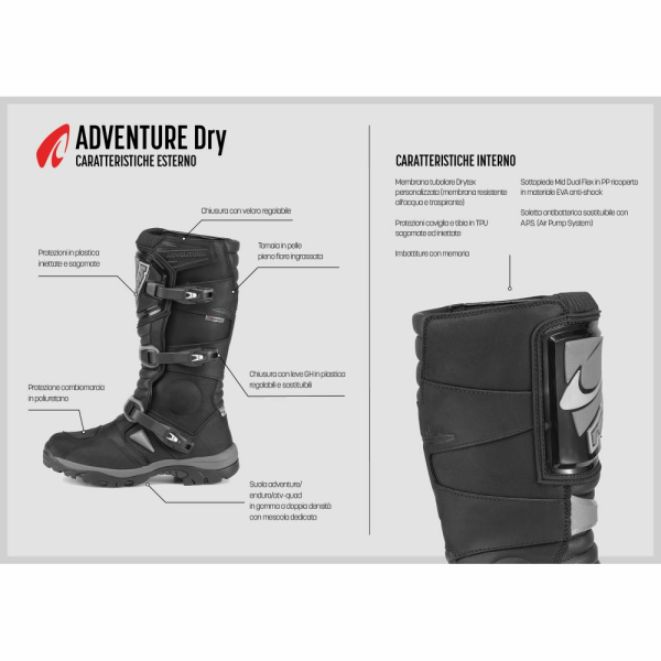 Cizme Forma Touring Adventure Dry Negru FORC29W-99-0