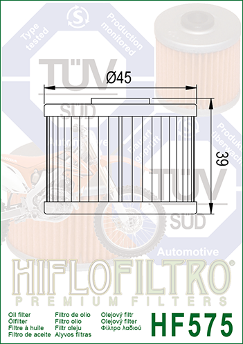 Filtru ulei APRILIA 450 MXV Hiflofiltro HF575-0