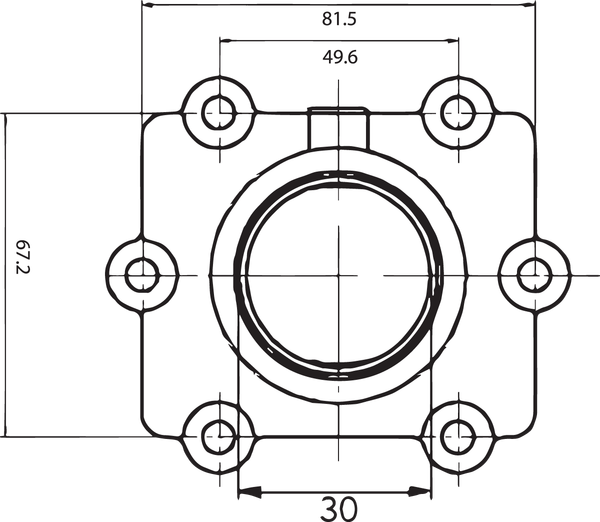 Carburetor Mounting Flange Black-1