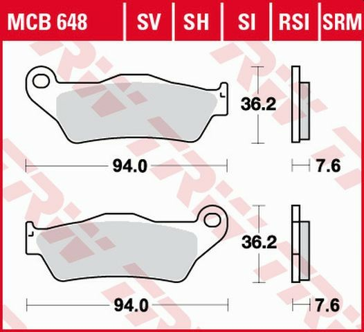 Placute frana fata TRW Sinterizate STREET BMW R 1200 HP2 '04-'10/R-NINE T '13 -/K 1300 GT '09-'15/KTM EXC 525 '03-'07/LC4 ADV '97-'01/790 ADV '19 -/LC8 950 / 990 '02-'13/1050 ADV '15-'16/1090 ADV '17-/YAMAHA XTZ 660 '08-'16/XTZ 700 '19 -