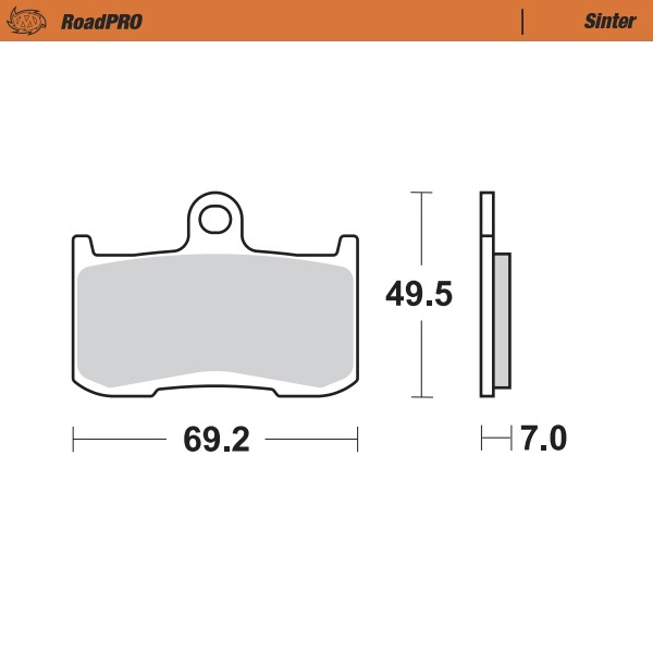 Roadpro Sinder Brake Pad Front