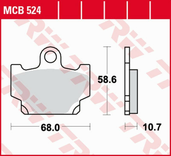 Placute frana fata TRW Organice YAMAHA RD 80/125/250/350 '82 -'84/SR 250 '96 -'00/XV 250 '89 -'96/XS 400/500 '82 -'84/XT / XV 500 '83 -'85/XZ/XJ 550 '82 -'84/XT/XT 600Z TENERE/XJ / XJ 600 TURBO '82 -'85