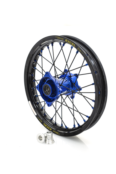 Elite Mx-en Wheel, Black Spokes Black, Blue Hub