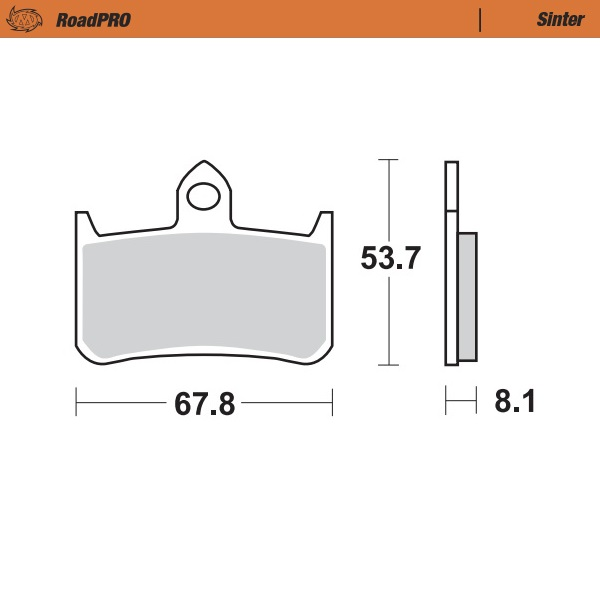 Roadpro Sinder Brake Pad Front