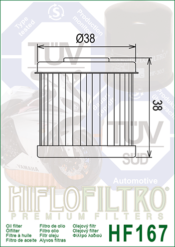 Filtru ulei DAELIM VT125 EVOLUTION, LML 125 STAR 4T Hiflofiltro HF167-34c69e588001cc4eb14cdef6d3114662.webp