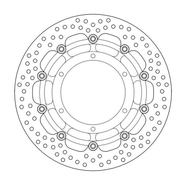 Halo Series Floating Rotor Black, Stainless Steel