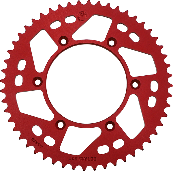 MOOSE RACING Rear Aluminum Sprocket Red -0