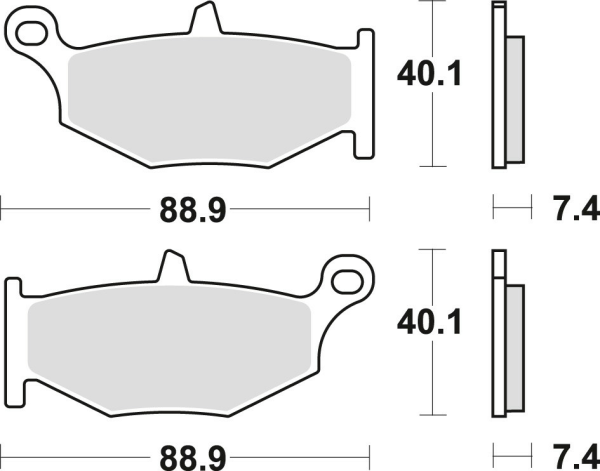 Placute frana spate TRW Sinterizate STREET SUZUKI GSR / GSXR 600 '06-'10/ GSXR 750 '06-'10/ DL 1000 '14-/ B-KING 1300 '07-'10/ GSX 1300 HAYABUSA '08-'17