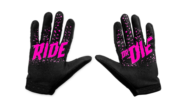 Rider Bicycle Gloves Black, Pink -0