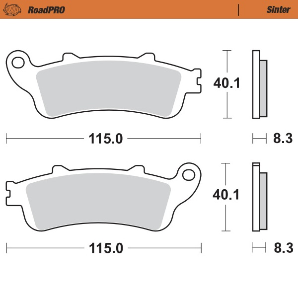 Roadpro Sinder Brake Pad Front