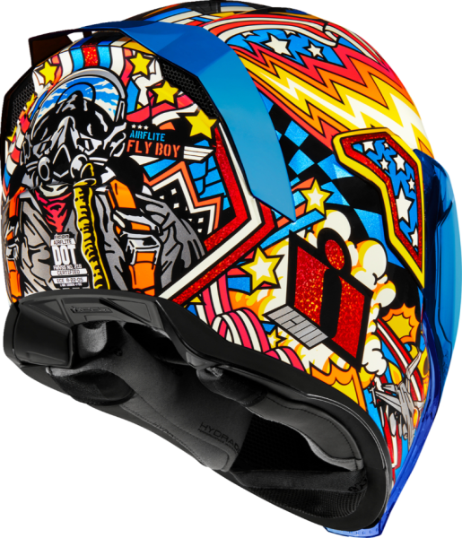 Casca Icon Airflite Fly Boy Red/Yellow/Blue-15