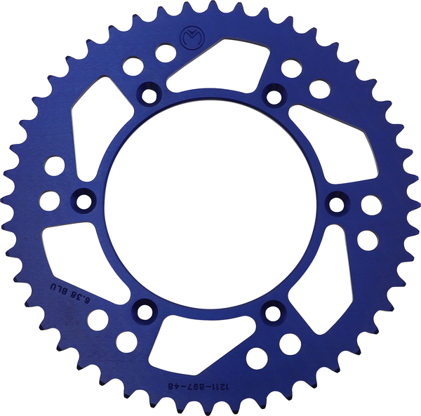 MOOSE RACING Rear Aluminum Sprocket Blue -0