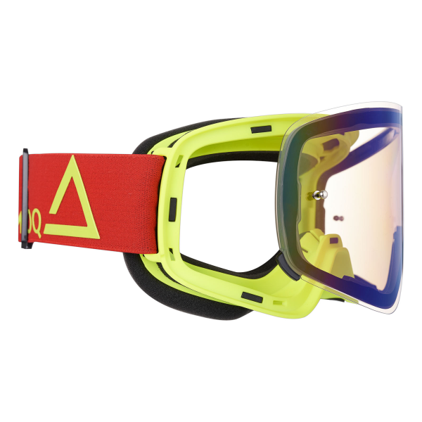 AMOQ MX Goggles Vision Magnetic Red-HiVis - Gold Mirror-1