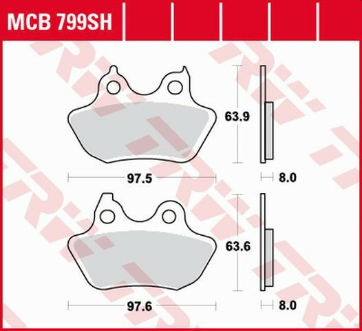 Placute frana spate TRW Sinterizate STREET HARLEY DAVIDSON 1450/1584/1800 '06-'10