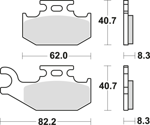 Placute frana fata/spate TRW Sinterizate OFFROAD SUZUKI LTA 400 '08-/ LTA 450 '06-'12/ LTA 500 '09-/LTA 750 '08-