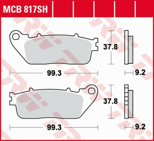 Placute frana spate TRW Sinterizate STREET HONDA VFR 800F '14 -/VFR 800X CROSSRUNNER '11 -/CB 1000R '08 -'16/VFR 1200F '10 -'16