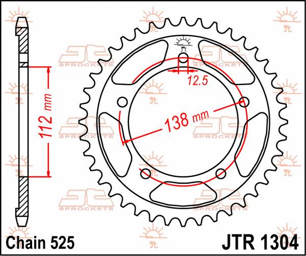 JT SPROCKETS Steel Rear Sprocket Natural -1