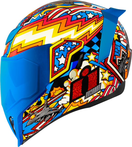 Casca Icon Airflite Fly Boy Red/Yellow/Blue-16