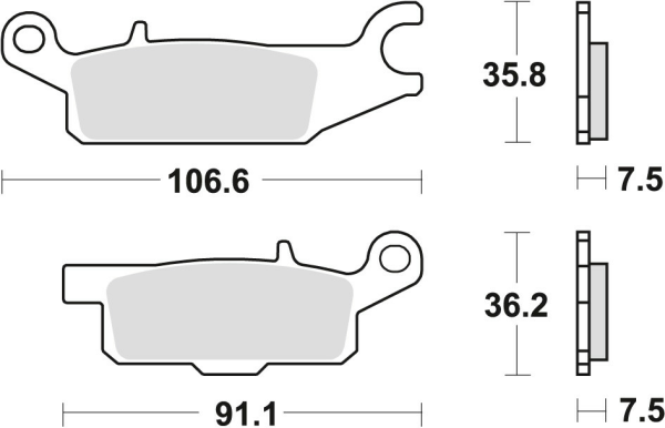 Placute frana fata TRW Sinterizate OFFROAD YAMAHA RAPTOR YFM 250 '08-'20/GRIZZLY YFM 550 '09-'20/GRIZZLY YFM 700 '07-'20