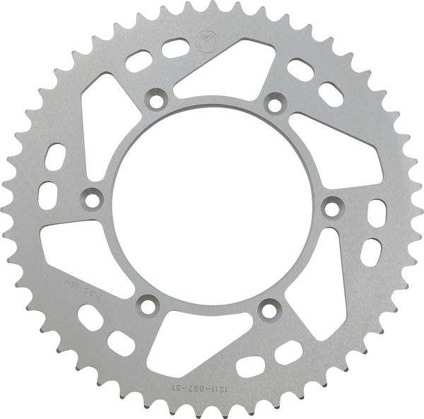 MOOSE RACING Rear Aluminum Sprocket Silver -0